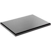 Plymor Black Acrylic Rectangular Beveled Display Base, 8" W x 6" D x 0.5" H