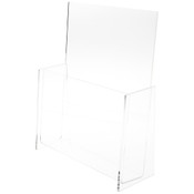 Plymor Clear Acrylic Paper / Catalog Literature Holder (For Countertop), Fits 8.5" x 11" Items