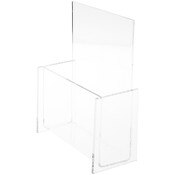 Plymor Clear Acrylic Half-Sheet Paper Literature Holder (Countertop), Fits 8.5" x 5.5" Documents