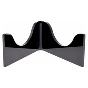 Plymor Black Acrylic Low-Profile Curved Display Easel for Geode, Mineral or Crystal Cluster, 1.25" H x 2.5" W x 2.375" D