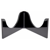 Plymor Black Acrylic Low-Profile Curved Display Easel for Geode, Mineral or Crystal Cluster, 1.5" H x 3.25" W x 2.625" D