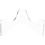 Plymor Clear Acrylic Low-Profile Curved Display Easel for Geode, Mineral or Crystal Cluster, 1.875" H x 4.375" W x 4.5" D