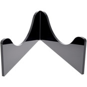 Plymor Black Acrylic Low-Profile Curved Display Easel for Geode, Mineral or Crystal Cluster, 2.625" H x 5.75" W x 6.5" D