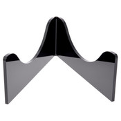 Plymor Black Acrylic Low-Profile Curved Display Easel for Geode, Mineral or Crystal Cluster, 2.625" H x 5.75" W x 6.5" D