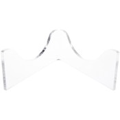 Plymor Clear Acrylic Low-Profile Curved Display Easel for Geode, Mineral or Crystal Cluster, 2.875" H x 7.75" W x 7.25" D