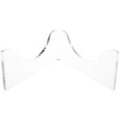 Plymor Clear Acrylic Low-Profile Curved Display Easel for Geode, Mineral or Crystal Cluster, 2.875" H x 7.75" W x 7.25" D