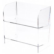 Plymor Clear Acrylic 2-Level 58-CD Display Shelves, 11.75" W x 6.5" D x 12" H