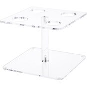 Plymor Clear Acrylic Ice Cream Cone Display Holder, 4.5" H x 6.5" W x 6.5" D (Fits 4 Sugar Cones)