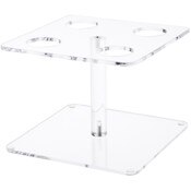 Plymor Clear Acrylic Ice Cream Cone Display Holder, 4.5" H x 6.5" W x 6.5" D (Fits 4 Sugar Cones)