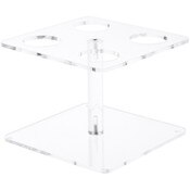 Plymor Clear Acrylic Ice Cream Cone Display Holder, 4.5" H x 6.5" W x 6.5" D (Fits 4 Waffle Cones)