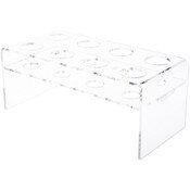 Plymor Clear Acrylic Ice Cream Cone Display Holder Riser, 5.25" H x 13" W x 6" D (Fits 8 Waffle Cones)