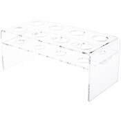 Plymor Clear Acrylic Ice Cream Cone Display Holder Riser, 5.125" H x 2.375" W x 6" D (Fits 8 Waffle Cones)
