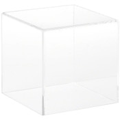 Plymor Clear Acrylic Display Case with No Base, 4" x 4" x 4"