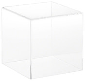 Plymor Clear Acrylic Display Case with No Base, 4" x 4" x 4"