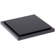 Plymor Black Acrylic Base for Square Clear Acrylic Display Case, 4" x 4"