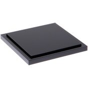 Plymor Black Acrylic Base for Square Clear Acrylic Display Case, 4" x 4"