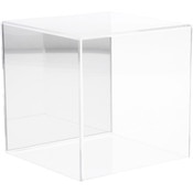 Plymor Clear Acrylic Display Case with No Base (Mirror Back), 6" x 6" x 6"