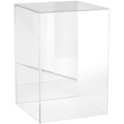Plymor Clear Acrylic Display Case with No Base (Mirror Back), 8" W x 8" D x 12" H