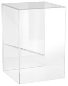 Plymor Clear Acrylic Display Case with No Base (Mirror Back), 8" W x 8" D x 12" H