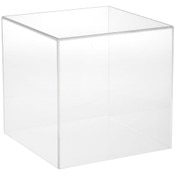 Plymor Clear Acrylic Display Case with No Base, 10" x 10" x 10"