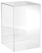 Plymor Clear Acrylic Display Case with No Base (Mirror Back), 10" W x 10" D x 15" H