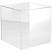 Plymor Clear Acrylic Display Case with No Base (Mirror Back), 12" x 12" x 12"