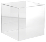 Plymor Clear Acrylic Display Case with No Base (Mirror Back), 12" x 12" x 12"