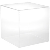 Plymor Clear Acrylic Display Case with No Base, 12" x 12" x 12"