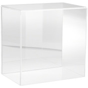 Plymor Clear Acrylic Display Case with No Base (Mirror Back), 12" W x 8" D x 12" H