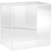 Plymor Clear Acrylic Display Case with No Base (Mirror Back), 12" W x 8" D x 12" H