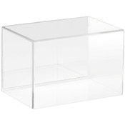 Plymor Clear Acrylic Display Case with No Base (Mirror Back), 6" W x 4" D x 4" H