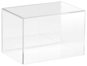 Plymor Clear Acrylic Display Case with No Base (Mirror Back), 6" W x 4" D x 4" H