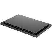 Plymor Black Acrylic Base for Rectangular Clear Acrylic Display Case, 6" x 4"
