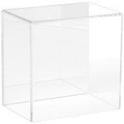 Plymor Clear Acrylic Display Case with No Base (Mirror Back), 6" W x 4" D x 6" H
