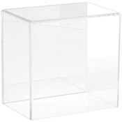 Plymor Clear Acrylic Display Case with No Base (Mirror Back), 6" W x 4" D x 6" H