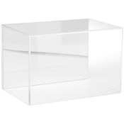 Plymor Clear Acrylic Display Case with No Base (Mirror Back), 12" W x 8" D x 8" H