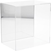 Plymor Clear Acrylic Display Case with No Base (Mirror Back), 9" W x 6" D x 9" H