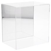 Plymor Clear Acrylic Display Case with No Base (Mirror Back), 9" W x 6" D x 9" H