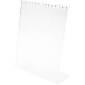 Plymor Frosted Acrylic Necklace Display Stand With Top Hooks, 10.625" W x 4" D x 13.5" H