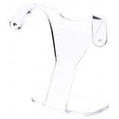Plymor Clear Acrylic Divided Pair Hanging Earring Display Stand, 3" W x 1.5" D x 3" H