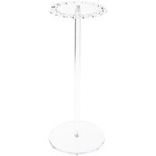Plymor Clear Acrylic Rotating Necklace Display Stand Holder, 18.5" H x 8" W x 8" D (Holds 17 Necklaces with Clasps)