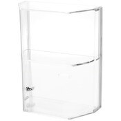 Plymor Clear Acrylic Locking Display Case with Angled Sides and Sliding Back, 1 Shelf, 12.75" H x 10.5" W x 5.5" D