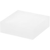 Plymor Frosted Acrylic Square Display Block, 1" H x 3" W x 3" D
