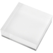 Plymor Clear Polished Acrylic Square Display Block, 1" H x 3" W x 3" D
