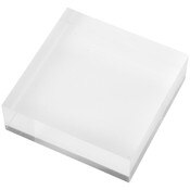 Plymor Clear Polished Acrylic Square Display Block, 1" H x 3" W x 3" D