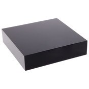 Plymor Black Polished Acrylic Square Display Block, 1" H x 4" W x 4" D