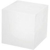 Plymor Frosted Acrylic Square Display Block, 4" H x 4" W x 4" D