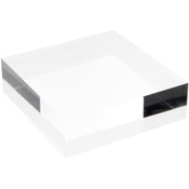 Plymor Clear Polished Acrylic Square Display Block, 1.5" H x 5" W x 5" D