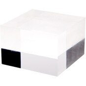Plymor Clear Polished Acrylic Square Display Block, 4" H x 6" W x 6" D