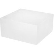 Plymor Frosted Acrylic Square Display Block, 4" H x 8" W x 8" D